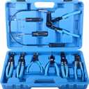 9pcs Automotive Wire Long Reach Hose Clamp Pliers Set For Fuel Oil Water Hose (Blue)