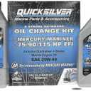 Quicksilver 4-Stroke Oil Change Kit for Mercury Outboard Engines 15, 20, 25, 30, 40, 50, 60, 75, 90, 115, 150, 175, 200, 225, 250, 300, 350, 400 HP