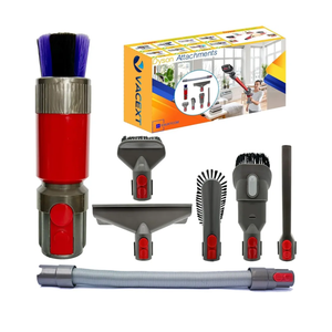 Replacement Attachment for Dyson V7 V8 V10 V11 V15 Gen5 - Home and Car Cleaning Vacuum Cleaner Accessories with Flexible Hose and Traceless Dust Brush Attachment (7 Attachment Kits)