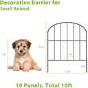 OUSHENG Small Decorative Garden Fence, 10ft (L) x 16.5in (H) Fencing, Rustproof Metal Wire Panel Border Animal Barrier for Dog, Flower Plant Edging for Yard Backyard Outdoor, Arched