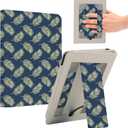 ForeverSong Magnetic Case for Kindle Paperwhite (6.8"/7") - Auto Wake/Sleep Cover with Dual Hand Strap, Card Pocket and Stand Feature, Compatible with Kindle colorsoft 2024.Palm Leaf