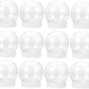 DOITOOL 48 Pack Clear Plastic Snow Globes for Crafts 2.63 Inch DIY Water Globe Kit with Screw Off Caps Empty Plastic Globes for Christmas Craft Making and Home Decoration