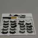 Magnetic Eyelashes Kit - 10 Pairs Lightweight 3D Natural Look Magnetic Lashes with Eyeliner & Tweezers, Reusable Mink False Eyelashes, Sweatproof, No Glue Needed, Easy to Apply (10pairs)