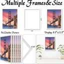 6 Sets 9x12 Picture Frame, Frames for 9 x 12 Canvas Collage Photo Poster Certificate Wall Gallery, High Transparent Horizontal Vertical White 9 by 12 Inches