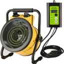 Greenhouse Heater with Digital Thermostat, 1500W Electric Outdoor Heaters for Patio, Fast Heating, Overheat Protection, Dustproof Design for Grow Tent, Green House, Flower Room, Yellow