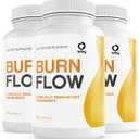 Orby BurnFlow Capsules 100% Natural Formula with Turmeric, BioPerine & More - Non-GMO, Gluten-Free, Made in USA 60 Capsules, 3 Month Supply, EXP: 08/2028