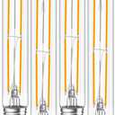 Tubular Light Bulb 7.3 Inch Dimmable T10 LED Bulb E26 6W 60 Watts Edison Bulbs 2700K Solf White,185mm Long for Wall Sconces, Pendant, Livingroom, 4-Pack