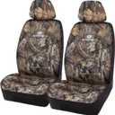 Mossy Oak Front Camo Seat Covers Low Back - Made with Premium Rip-Stop Oxford Fabric, Airbag Compatible, Universial Fit Most Bucket Seats - Official Licensed Product