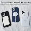 ZhyzRhsm Magnetic for iPhone 15 Pro Case Compatible with Magsafe Full Lens Protection, Silicone Cover Inner Lining Shockproof Phone Case for iPhone 15 Pro Black