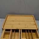 SOUJOY Bamboo Drawer Organizer for Coffee Pod, K Cup Organizer for Counter, Tea Bag Storage Organizer with Drawer and Side Storage Box for Kitchen Office Coffee Bar
