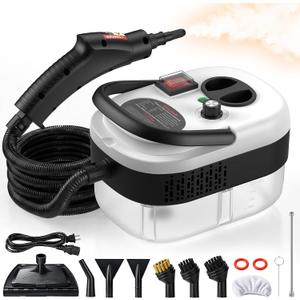 2500W Handheld Steam Cleaner for Home, 6-Level High Pressure Steam Gun, Steam Machine w/40.6oz Tank, Portable Car Steamer for Auto Detailing & Cleaning, Car, Floor, Furniture, Tile Grout, Wall