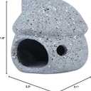 2 x YXQ Aquarium Decorations Ceramic Mushroom House for Fish Tank Landscape to Small Shrimp/Goldfishes Hiding Rest and Breed (Grey) (Gray)