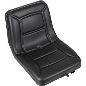 Universal Tractor Seat Black, Heavy Duty 220lb Capacity w/Drainage Hole & Slide Rails for Forklifts Tractors Mowers