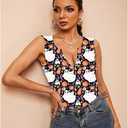 American Flag V Neck Tank Tops Women USA Sleeveless 4th of July Tops Patriotic Vest Veterans Memorial Day Tops (Small)