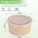 50 Pcs 32 Oz disposable meal prep containerspaper bowls with lidsdisposable soup bowlssoup bowls disposable hot/colddisposable salad bowls with lids