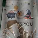 Thank You For Coming Sign - Halloween Baby Shower Sign, 1 Pack Wooden Sign with Stand, Gender Neutral Party Table Decor, Ghost Baby Shower Supplies (ZD03)