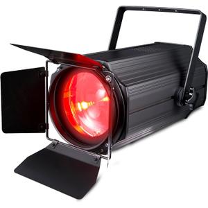 Zoom Stage Light with Barn Doors, 200W COB Par Light, RGBW 4in1 Fresnel Wash Spotlight DMX512 Sound Activated for DJ Church Theater, Event, Wedding