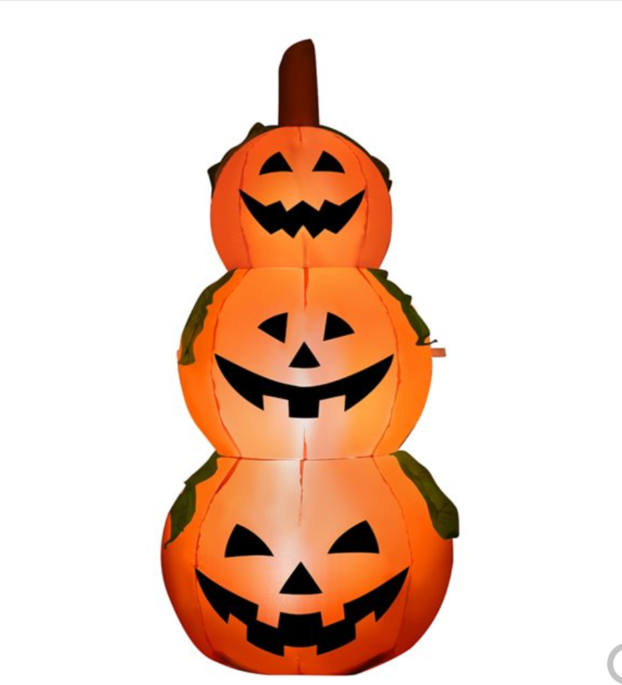  5.2-ft H x 2.7-ft W Internal Stacked Pumpkins Halloween Inflatable