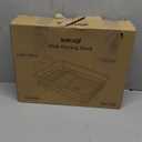 Sakugi Stainless Steel Dish Drying Rack for Kitchen Counter, Sink Organization and Storage Essentials with Silverware & Utensil Holder, Home and Apartment Decor, 12''W x 15.5''L, Black