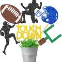 12Pcs Football Party Centerpiece Sticks Football Birthday Party Table Toppers Glitter Football Table Centerpieces Decorations for Football Theme Birthday Party Baby Shower Supplies