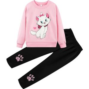 Popshion Little Girls 2 Piece Summer Outfits Flutter Sleeve T-Shirt and Cropped Capri Leggings Kids Clothes Short Sets, Size 7T