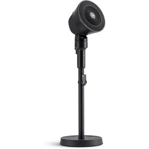 IRIS USA WOOZOO Air Circulator Pedestal Fan with Remote, 5.5" 3-Wing Blade, 3D Oscillation, Adjustable Height & Tilt, Quiet Motor, LED Display, Living Room, Office, Dorm, Bedroom Fan, Black