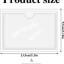 36 Pack 3" x 5" Index Card Holder Adhesive Plastic Label Holders Clear Tote Bag Labels Stickers for Organizing Storage Bins Library Card Shelves