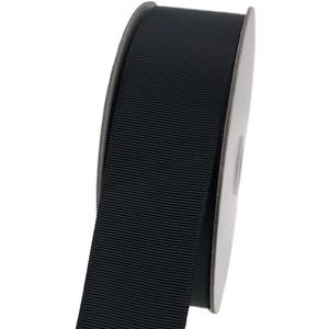 Jesep One Roll 50 Yards Soild Grosgrain Ribbon Boutique Gift Wrapping Package Ribbon, DIY Crafts Bow Hair Headband Accessories Assorted Ribbon#30 (1 1/2" 38mm, Black)