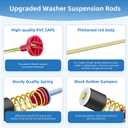 2026 Upgraded DC97-05280W DC97-16350U DC97-16350S Washer Suspension Rods Kit for Samsung WA400PJHDWR/AA WA40J3000AW/A2 WA422PRHDWR/AA WA456DRHDWR/AA WA45H7000AP/A2 WA45H7000AW/A2 WA45H7200AW/A2