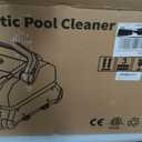 Robotic Pool Vacuum Cleaner, Wall-Climbing, 360° Kink-Free Patented Tech, 150W Strong Suction, Top-Mounted Large Filter, 56ft Cord, with Underwater Fountain & Rocket Toy Launcher, Grey