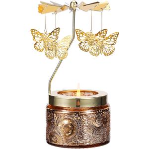 Butterfly Candle Mothers Day Gifts for Mom Wife Daughter Sister, Birthday Gifts for Women, Unique Gift for Friends Women, Rotatable Scented Candles Gift for Mothers Day Anniversary Christmas