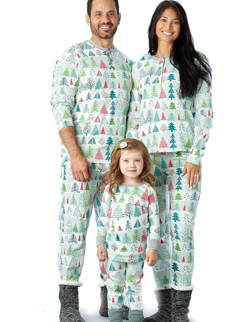 HonestBaby Family Matching Holiday Pajamas 100% Organic Cotton for Men, Women, Kids, Toddlers, Baby Boys, Girls, Unisex, Pets baby clothing 24 months