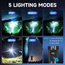 4Pack Rechargeable Flashlights High Lumens 10000LM, Super Bright Flashlight with LCD Digital Display, 5 Modes Adjustable Flash Light, LED Flashlight Powerful, Tactical Flashlights for Home