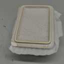 Ceramic Butter Dish with Lid for countertop, Vintage European Butter Holder, 5.55" Large Covered Butter Container,Farmhouse Decor,Dishwasher Safe (Grey)