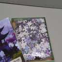 Garden Pavilion 500 Piece Puzzle for Adults Serene Misty Tower Landscape with Cherry Blossoms & Stone Arch Bridge Jigsaw Puzzle Fun Family Puzzles Gift for Adults Seniors 15"x23"