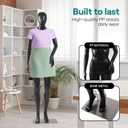 SereneLife Premium Female Mannequin 68.9" Life-Size Dress Form with Realistic Face, Rotating Head, Flexible Limbs, Detachable Body & Sturdy Metal Base for Boutiques, Exhibits & Fashion Display