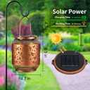 2 x Solar Lanterns Outdoor Waterproof Christmas Birthdays Gifts for Women Mom Grandma Butterfly Garden Decor Metal Hanging Solar LED Lights for Patio(Butterfly Swarm)