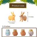 Skylety 12 Pcs Miniature Fairy House Garden Animals Fairy House Figurines Kit Mini Forest Animals Figures Tiny Resin Garden Accessories for Kids Craft Modeling Decor Micro Landscape