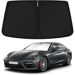 KUST Windshield Sun Shade for 2017-2024 2025 Porsche Panamera Sedan Accessories Custom Fit Sunshade Sun Visor Protector Foldable Blocks UV Rays Keep Your Car Cooler