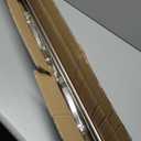 Brushed Nickel Double Curtain Rods, 48-84 Inch, Modern End Cap, 1-Inch Front & 5/8 Inch Back