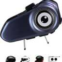Motorcycle Helmet Bluetooth Headset, 30H 1000mAh Intercom, ENC+DSP Noise Cancel 40mm Speakers, 1000m 2-Person Comm System, IPX6 Waterproof Headphones, Music + Auto Ans For Tour (Soft Mic for Full-Face)