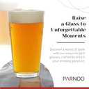 Pint Glasses Set of 6 - 16 oz Drinking Glasses Made for Cold Beverages - 16 oz Mixing Glass & Highball Set of 6 for Homes, Pubs & More - Freezer & Dishwasher-Friendly Cocktail Glasses, PARNOO