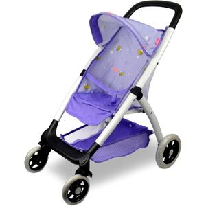Baby Doll Stroller for 18 inches American Girl Dolls with Multi Function. (DA422-PURPLE)
