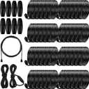 Libima 48 Sets Replacement Necklace Cords with Breakaway Clasp DIY Nylon Lanyard Cord and Plastic Safety Breakaway Clasps for Necklaces Bracelets Pendant Craft Jewelry Making(Black)