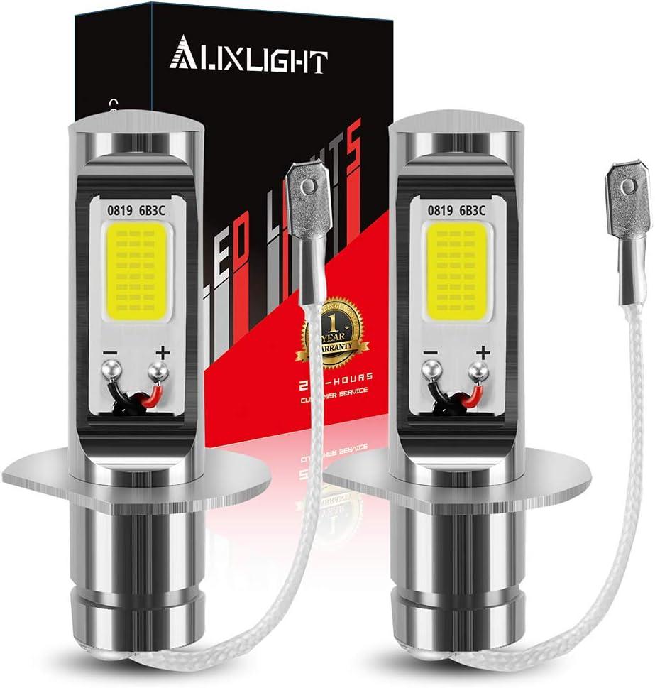 AUXLIGHT H1 LED Fog Light Bulbs 6000K Xenon White, Super Bright High Power COB Chips LED Fog Daytime Running Lights DRL Bulbs Replacement for Cars, Trucks, NOT for Headlights (Pack of 2)
