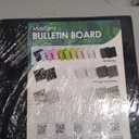 MaxGear Large Cork Board for Wall 36" x 24", Black Bulletin Board, 6 Pack Felt Wall Tiles with Pushpins, Cork Boards for Office Pin Board Tack Board Cork Boards