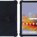 Kwamaz for Lenovo Tab 10.1 inch Tablet Case 2025 (TB311FU), Soft Silicone with Kickstand, Black