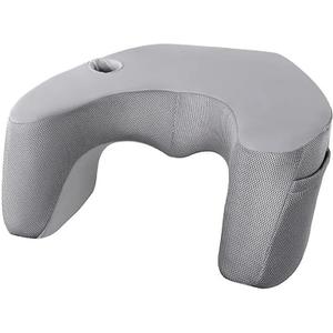 Memory Foam Bed Reading Pillow for Adults - Thick Ergonomic Office Gaming Pillow & Adjustable Knee Support Cushion with Removable Polyester Cover(Gray)