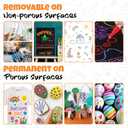 Chalk Markers 24 Pack, 6 mm Reversible Bullet & Chisel Tip, Liquid Chalk Pens for Glass, Windows & Chalkboards,19 Vibrant + 5 Metallic Colors, Wet Erase, Low Odor, Non Toxic Art Markers