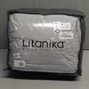 Litanika Light Grey Comforter Queen Size, 3 Pieces Lightweight Solid Bedding Comforter Set, All Season Fluffy Bed Set (90x90In Comforter & 2 Pillowcases)